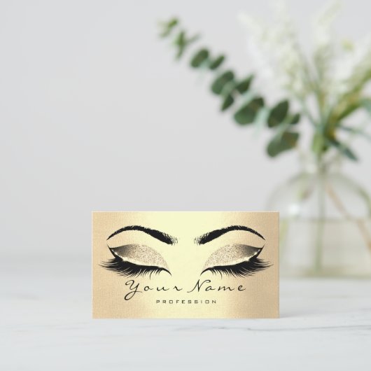 Beauty Loyalty Kaart 10 Lash Champaigne Gold Crown (Staand voorkant)