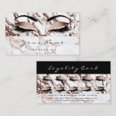 Beauty Loyalty Kaart 10 Lash Roos Gold Coppe Marbl (Voorkant / Achterkant)