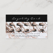 Beauty Loyalty Kaart 10 Lash Roos Gold Coppe Marbl (Achterkant)