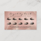 Beauty Loyalty Kaart 10 Lash Roos Gold Crown (Achterkant)