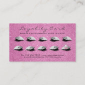 Beauty Loyalty Kaart 10 Lash Roze Grijs Zilveren K (Achterkant)