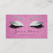 Beauty Loyalty Kaart 10 Lash Roze Grijs Zilveren K (Voorkant)