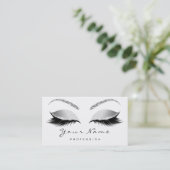 Beauty Loyalty Kaart 10 Lash WhiteGrey Silver Crow (Staand voorkant)