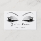 Beauty Loyalty Kaart 10 Lash WhiteGrey Silver Crow (Voorkant)