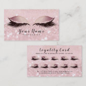Beauty Loyalty Kaart 10 Makeup Lashe Roos Gold Pin (Voorkant / Achterkant)