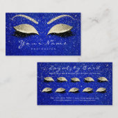 Beauty Loyalty Kaart 10 Makeup Lashes Gold Blue (Voorkant / Achterkant)
