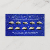Beauty Loyalty Kaart 10 Makeup Lashes Gold Blue (Achterkant)