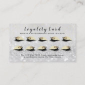 Beauty Loyalty Kaart 10 Makeup Lashes Gold Grey WO (Achterkant)