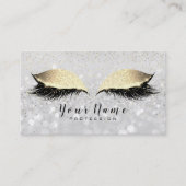 Beauty Loyalty Kaart 10 Makeup Lashes Gold Grey WO (Voorkant)