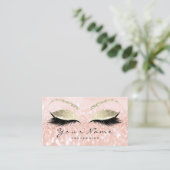 Beauty Loyalty Kaart 10 Makeup Lashes Gold Peach (Staand voorkant)