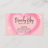 Beauty Loyalty Kaart Girly Waterverf Heart Script (Achterkant)