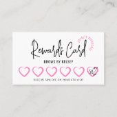 Beauty Loyalty Kaart Girly Waterverf Heart Script (Voorkant)