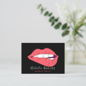 Beauty Make-up Artiest Mode Lip Kiss Visitekaartje (Staand voorkant)