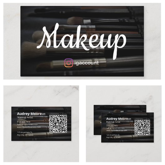 Beauty Make-up Artiest QR-code Visitekaartje