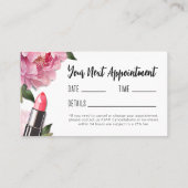 Beauty Make-up Artist Afspraak Visitekaartje (Achterkant)