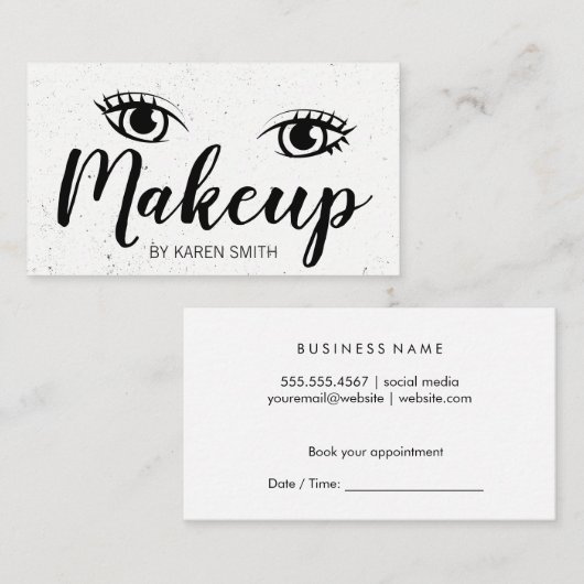 Beauty Makeup Afsprakenkaartje (Voorkant / Achterkant)