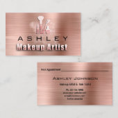 Beauty Makeup Artist Appointcard Blush Roos Visitekaartje (Voorkant / Achterkant)