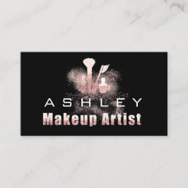 Beauty Makeup Artist Appointment Kaart Gray Pink Visitekaartje