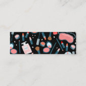  Beauty Makeup Artist Cute Colorful Retro Mini Visitekaartje (Voorkant)