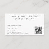 Beauty Makeup Artist Eyelashes QR-code Visitekaartje (Achterkant)