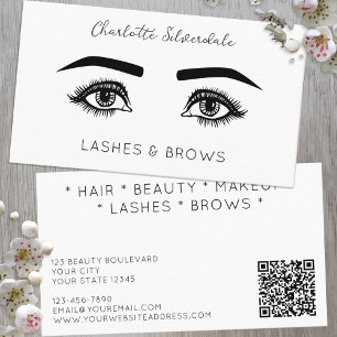 Beauty Makeup Artist Eyelashes QR-code Visitekaartje