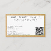 Beauty Makeup Artist Eyelashes QR-code Visitekaartje (Achterkant)