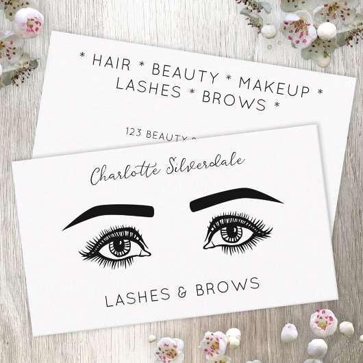 Beauty Makeup Artist Eyelashes Visitekaartje