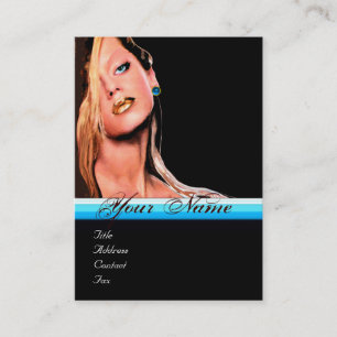 BEAUTY MAKEUP ARTIST monogram blauw saffierzwart Visitekaartje