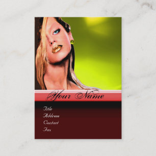 BEAUTY MAKEUP ARTIST monogram rood tot geel Visitekaartje