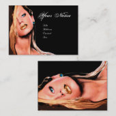 BEAUTY MAKEUP ARTIST, sapphire blue black Visitekaartje (Voorkant / Achterkant)