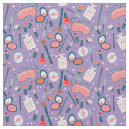 Beauty Makeup Cosmetics Pattern Stof