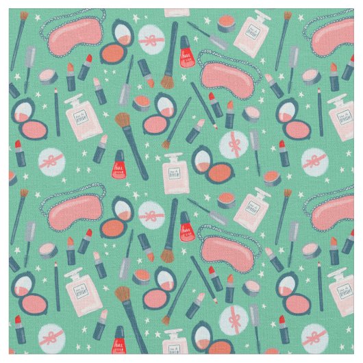  Beauty Makeup Cosmetics Pattern Stof (Close Up)