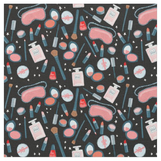  Beauty Makeup Cosmetics Pattern Stof (Close Up)