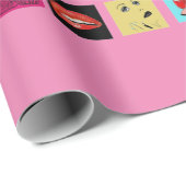 Beauty Makeup Cosmetics vrouwen worden geconfronte Cadeaupapier (Rol Hoek)