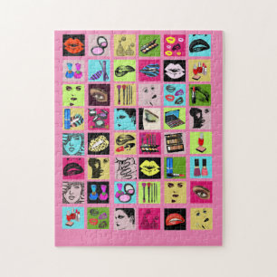 Beauty Makeup Cosmetics vrouwen worden geconfronte Legpuzzel