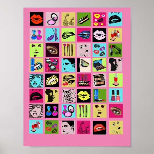 Beauty Makeup Cosmetics vrouwen worden geconfronte Poster (Voorkant)