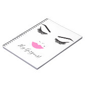 Beauty Makeup Face Lashes & Roze Lips Chic Notitieboek (Linkerzijde)