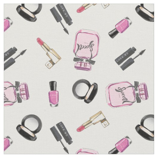 Beauty Makeup Pattern Stof (Close Up)