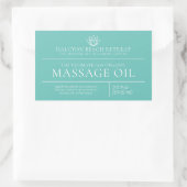 Beauty massage olie aqua product ingrediënt label (Tas)
