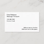Beauty Massage Spa Visitekaartjes (Achterkant)