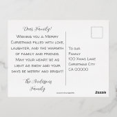 Beauty  Meisje Vrolijk Kerstmis Groeten Retro Folie Feestdagen Briefkaart (Achterkant)