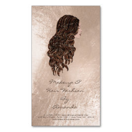 Beauty Mermaid Copper Adress Makeup Hair Stylist Magnetisch Visitekaartje