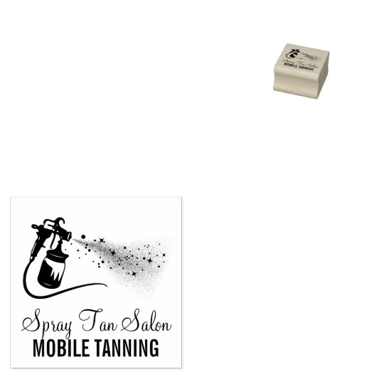 Beauty Mobile Bronze Body Spray Tanning Rubberstempel (Gestempeld)