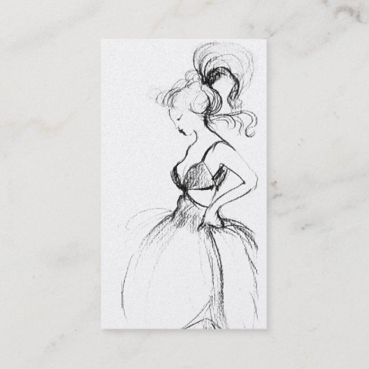 BEAUTY, MODE DESIGNER ,zwart-witte parel Visitekaartje (Achterkant)