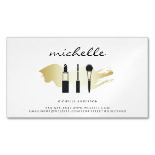 Beauty Mode Makeup Gold geborsteld Magnetisch Visitekaartje
