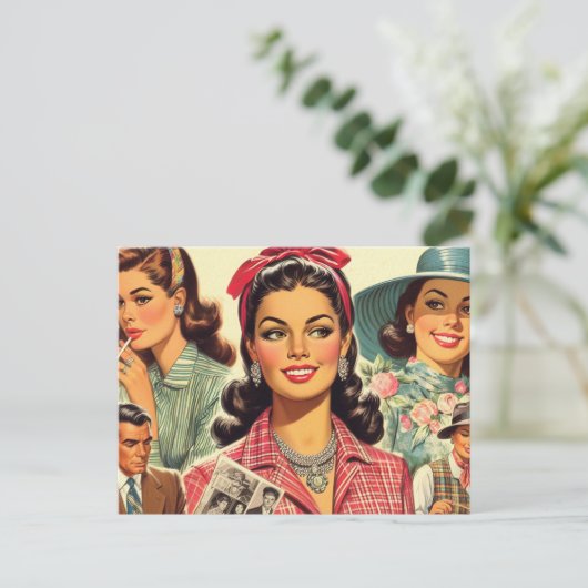  Beauty Mode Meisjes Briefkaart (Staand voorkant)