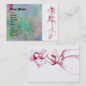 BEAUTY MODE, rode roze blauwe witte parel Visitekaartje (Voorkant / Achterkant)