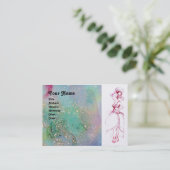 BEAUTY MODE, rode roze blauwe witte parel Visitekaartje (Staand voorkant)