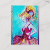 BEAUTY MODE rode roze blauwe witte parel Visitekaartje (Achterkant)