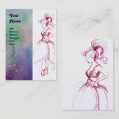 BEAUTY MODE, rode roze blauwe witte parel Visitekaartje (Voorkant / Achterkant)